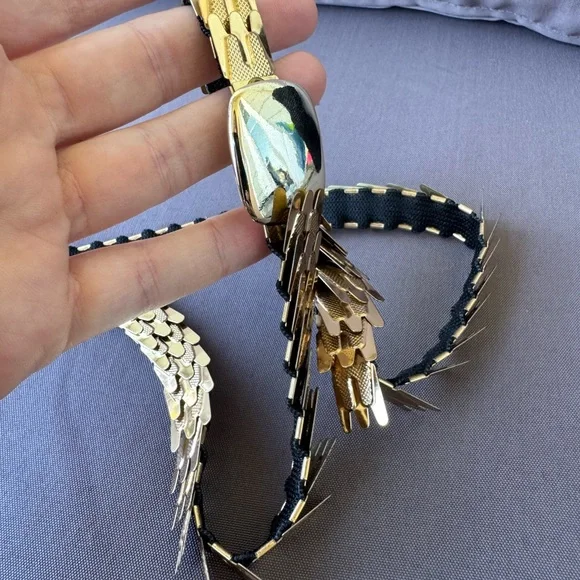 80’s Vintage Gold Tone Metal Waist Belt - Picture 4 of 6